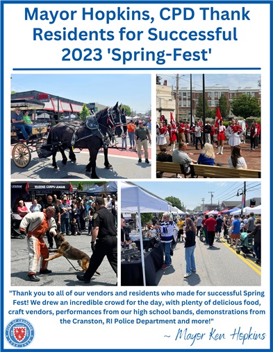Mayor Hopkins, CPD Thank Residents for Successful 2023 'Spring-Fest'